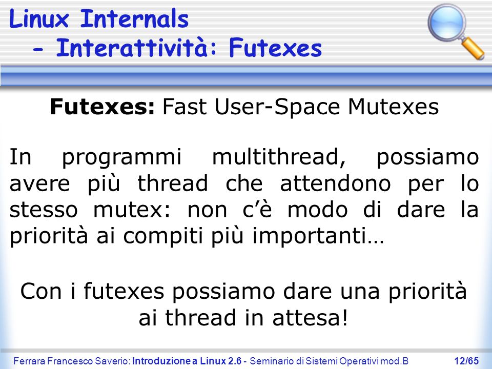 Linux Internals - Interattività: Futexes
