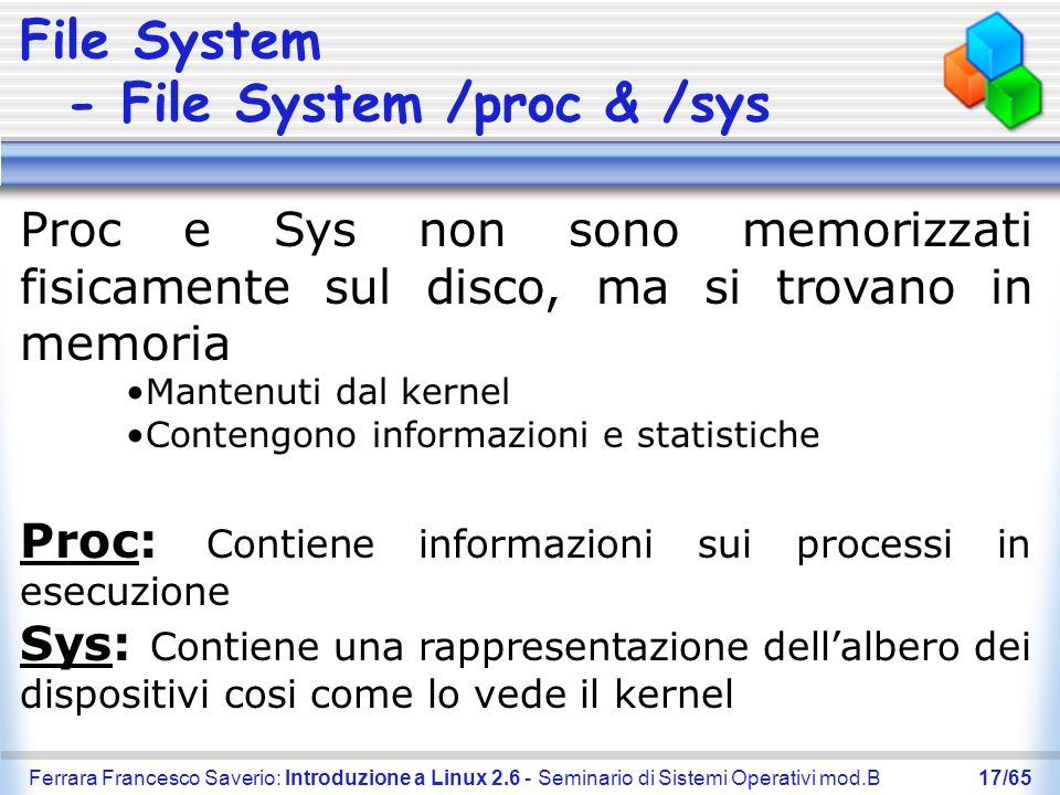 File System - File System /proc & /sys