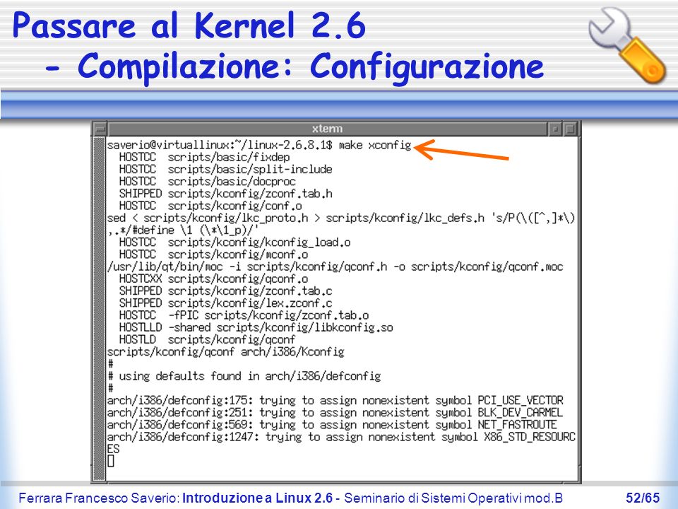 Passare al Kernel Compilazione: Configurazione