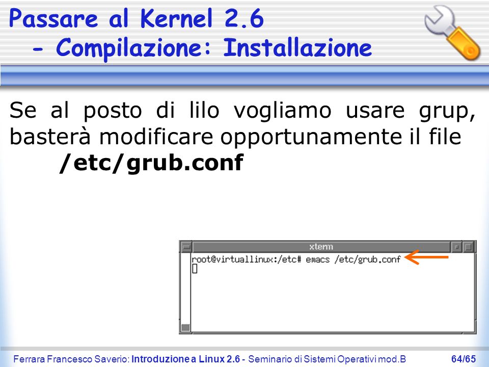 Passare al Kernel Compilazione: Installazione