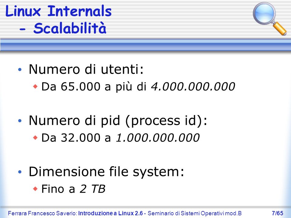 Linux Internals - Scalabilità