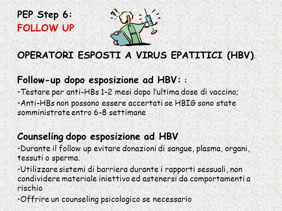 OPERATORI ESPOSTI A VIRUS EPATITICI (HBV).
