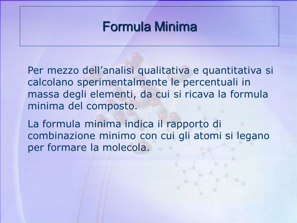 Formula Minima