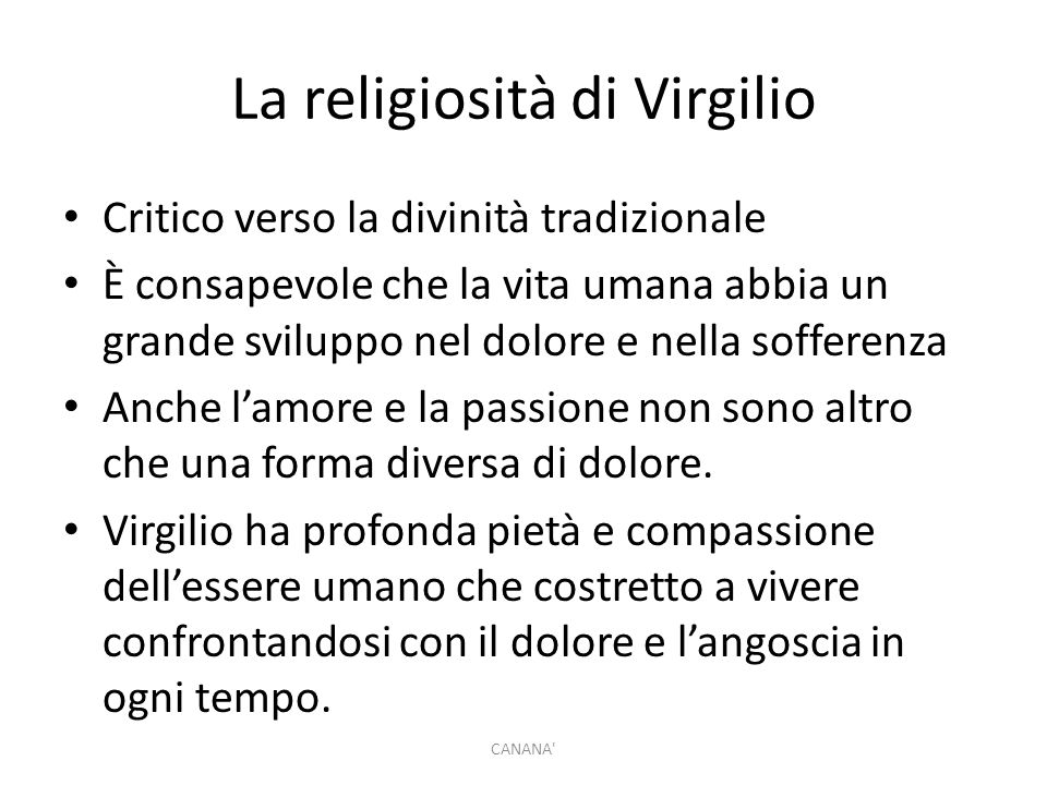 La religiosità di Virgilio