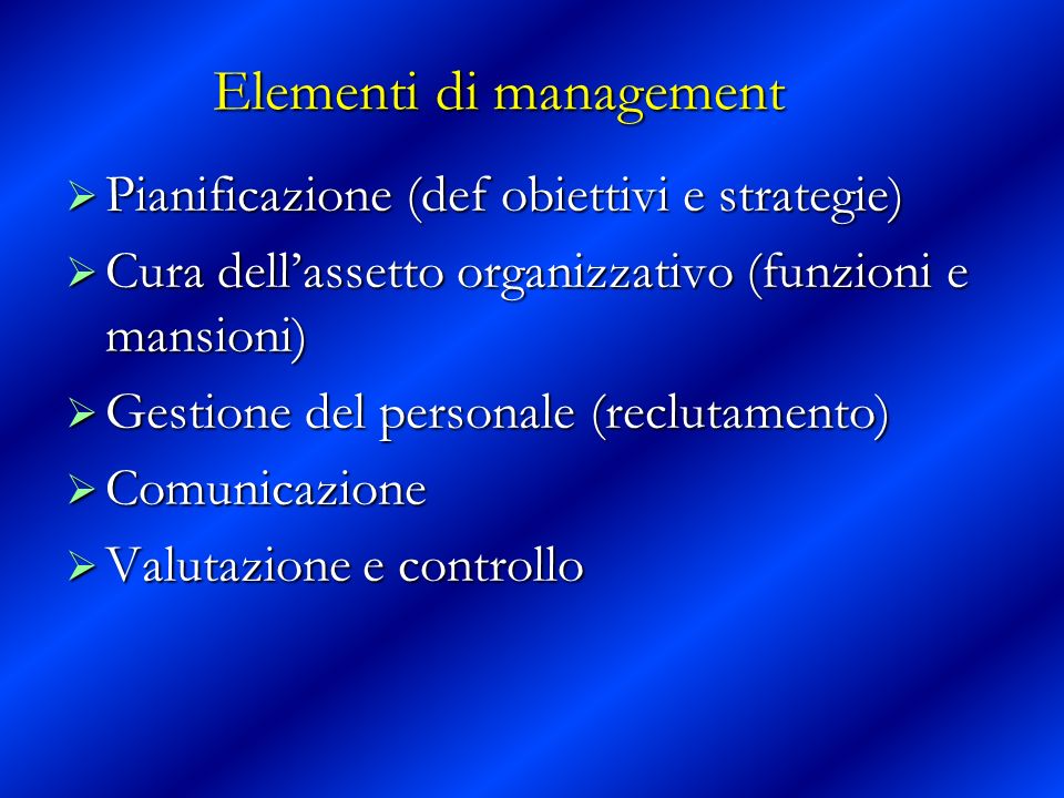 Elementi di management