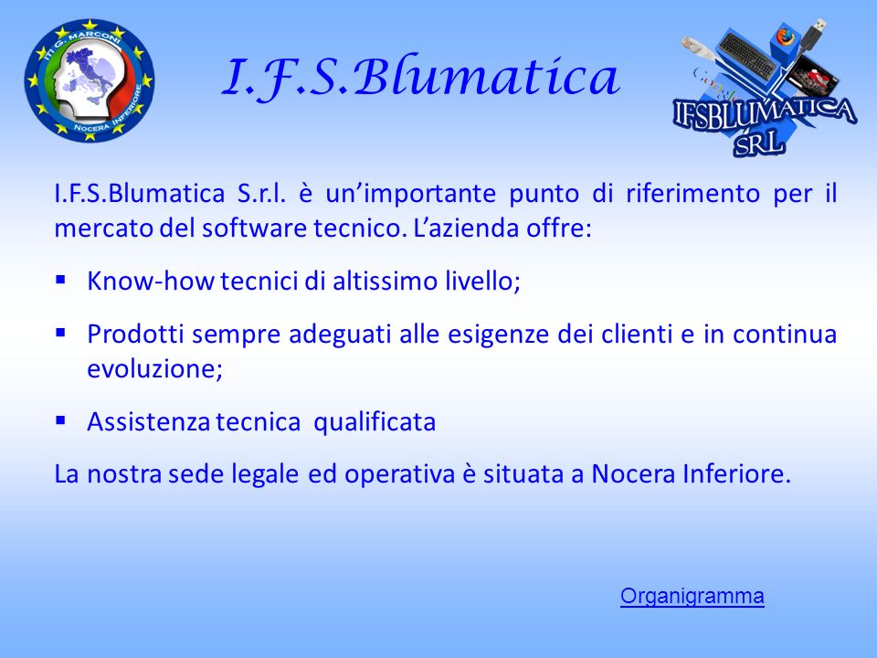 I.F.S.Blumatica I.F.S.Blumatica S.r.l. è un’importante punto di riferimento per il mercato del software tecnico. L’azienda offre: