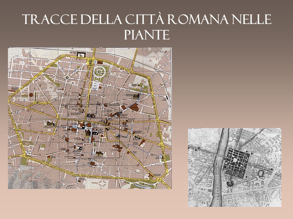 Tracce della città romana nelle piante