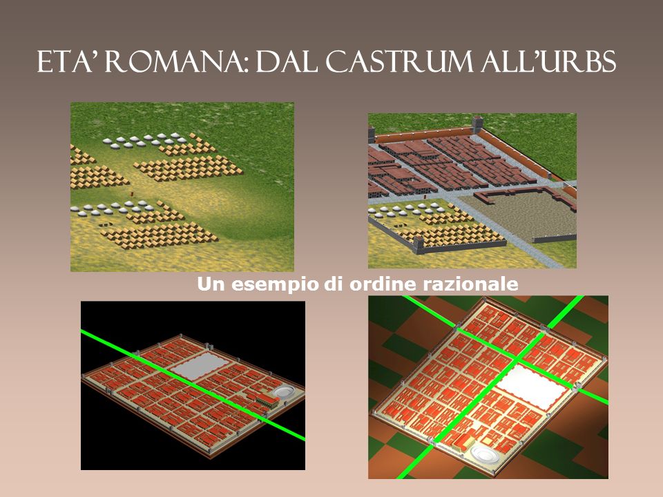 Eta’ romana: dal castrum all’urbs