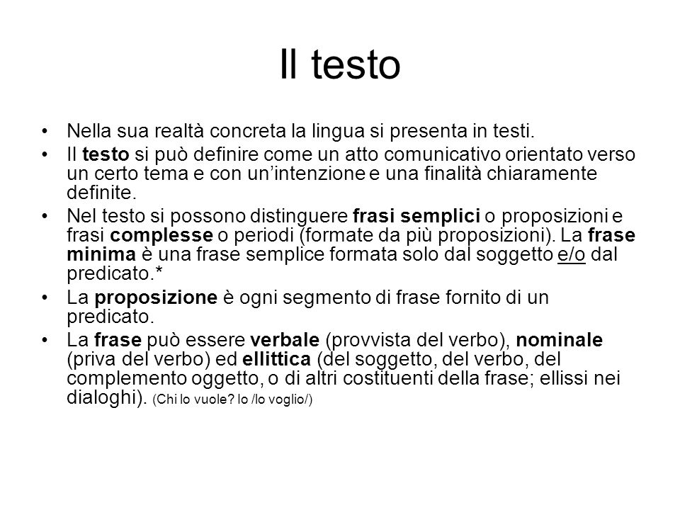 LA FRASE SEMPLICE M. Dardano – P. Trifone, Grammatica italiana con nozioni  di linguistica, Zanichelli, Bologna, III ed. - ppt scaricare