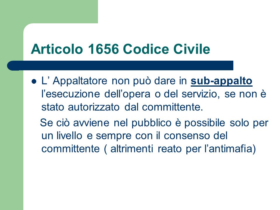 Articolo 1656 Codice Civile