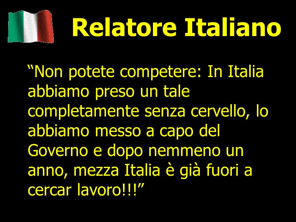 Relatore Italiano