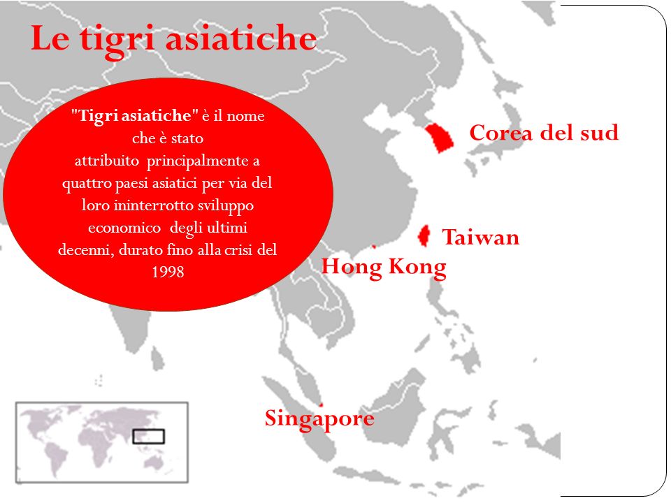 Le tigri asiatiche Corea del sud Taiwan Hong Kong Singapore
