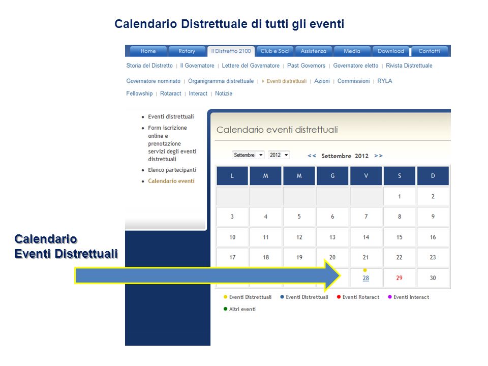 Calendario Distrettuale di tutti gli eventi