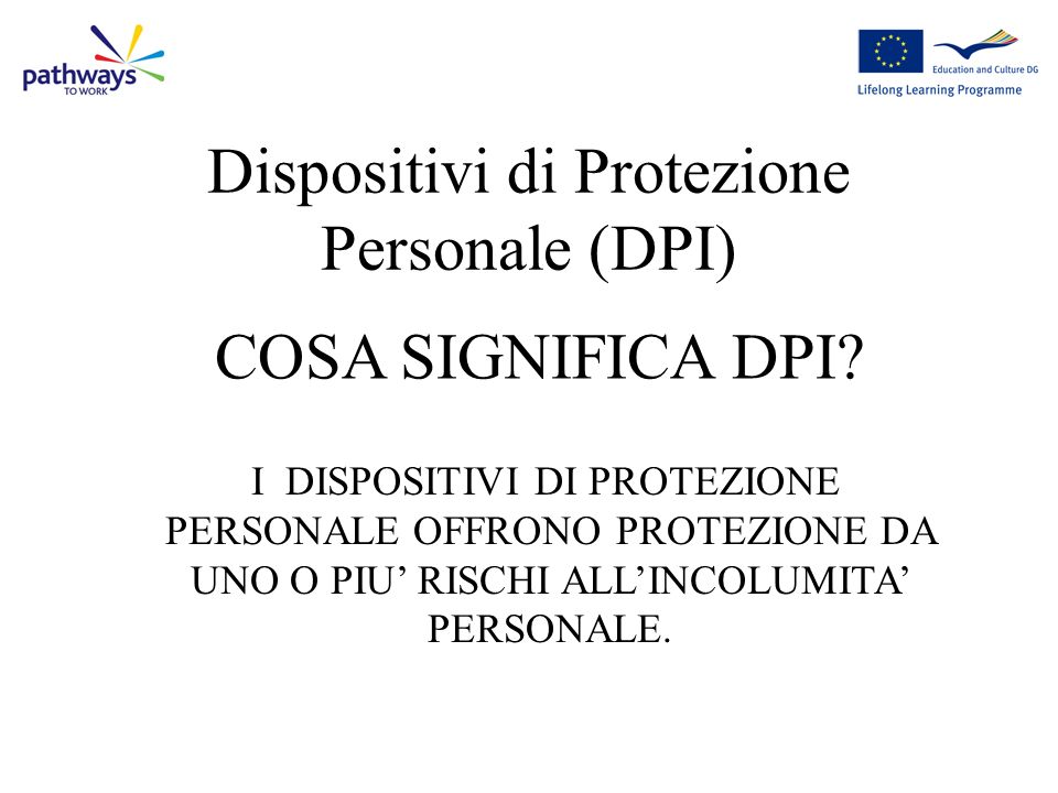 Dispositivi di Protezione Personale (DPI)