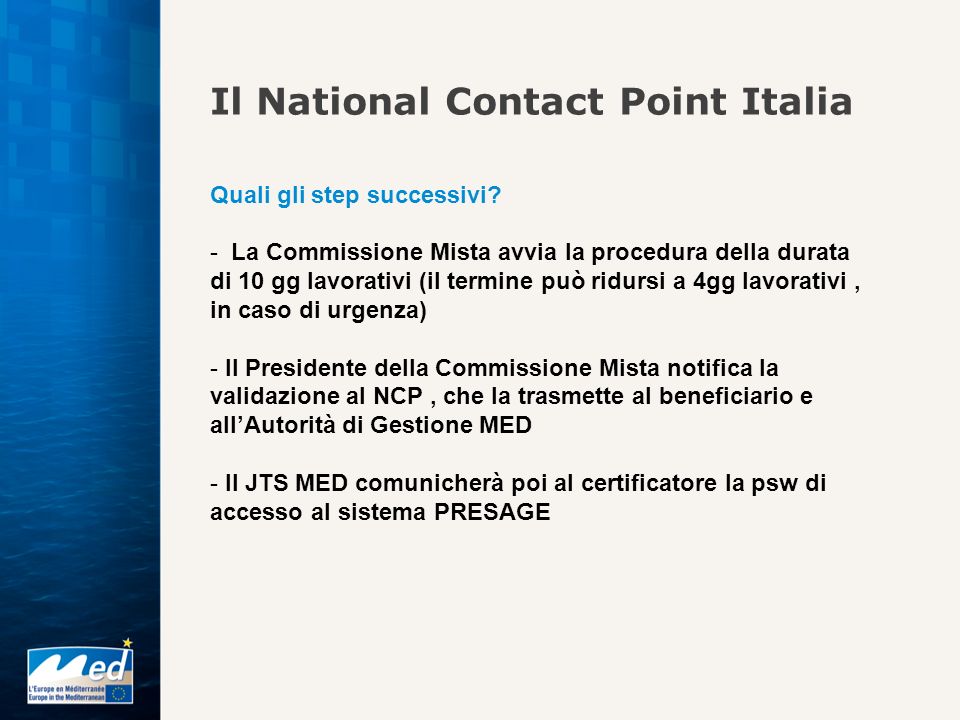 Il National Contact Point Italia