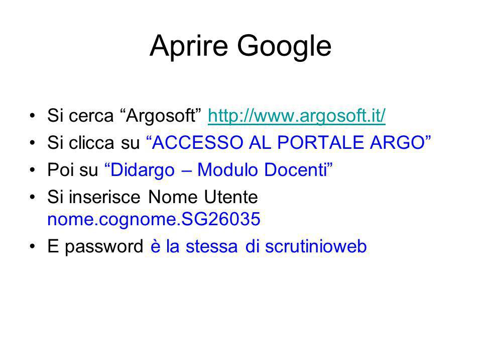 Aprire Google Si cerca Argosoft