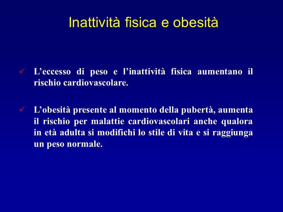 Inattività fisica e obesità