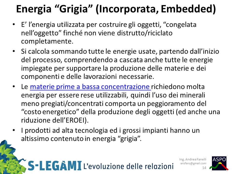 Energia Grigia (Incorporata, Embedded)