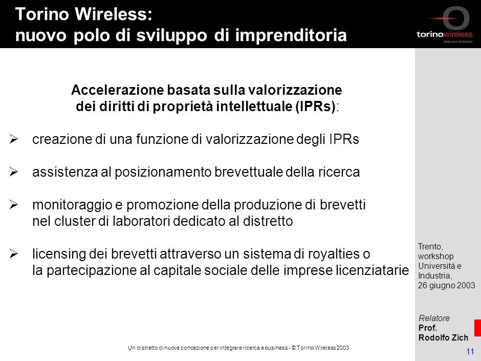 Torino Wireless: nuovo polo di sviluppo di imprenditoria