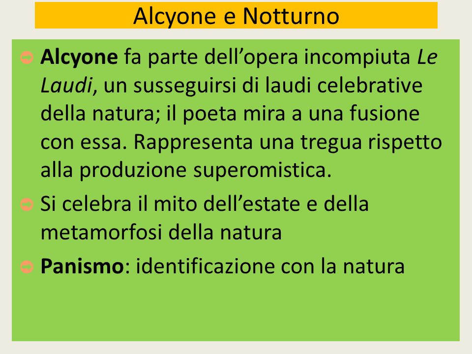 Alcyone e Notturno