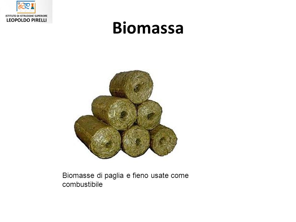 Biomassa Biomasse di paglia e fieno usate come combustibile
