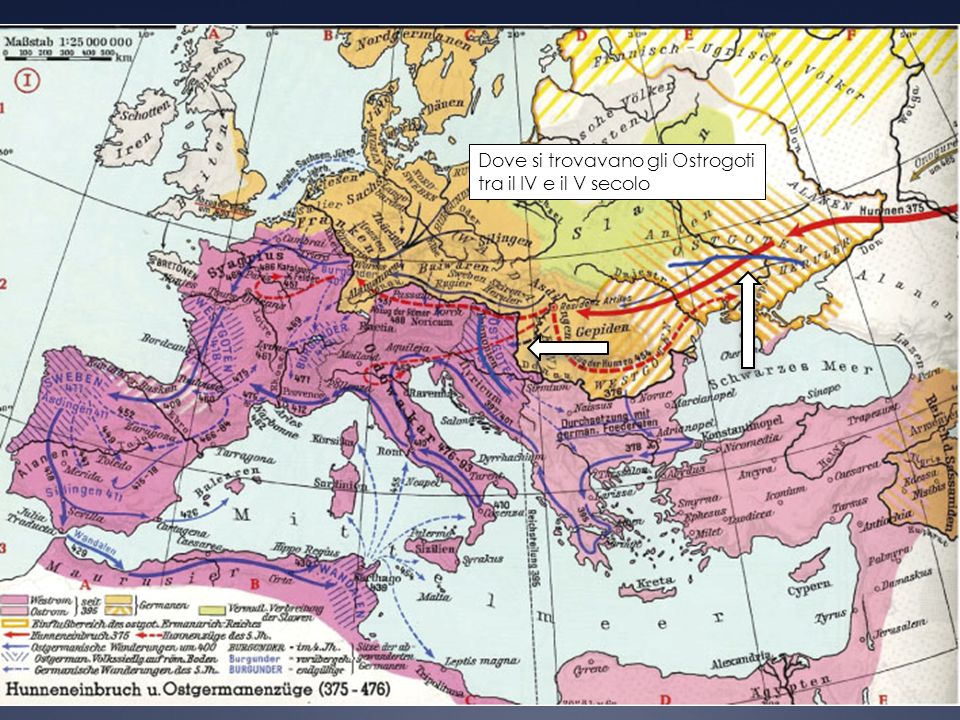 Dove si trovavano gli Ostrogoti tra il IV e il V secolo