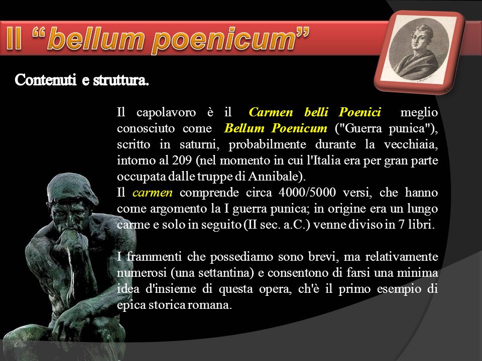 Il bellum poenicum Contenuti e struttura.