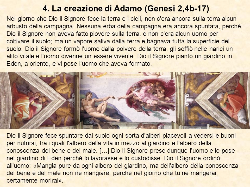 4. La creazione di Adamo (Genesi 2,4b-17)