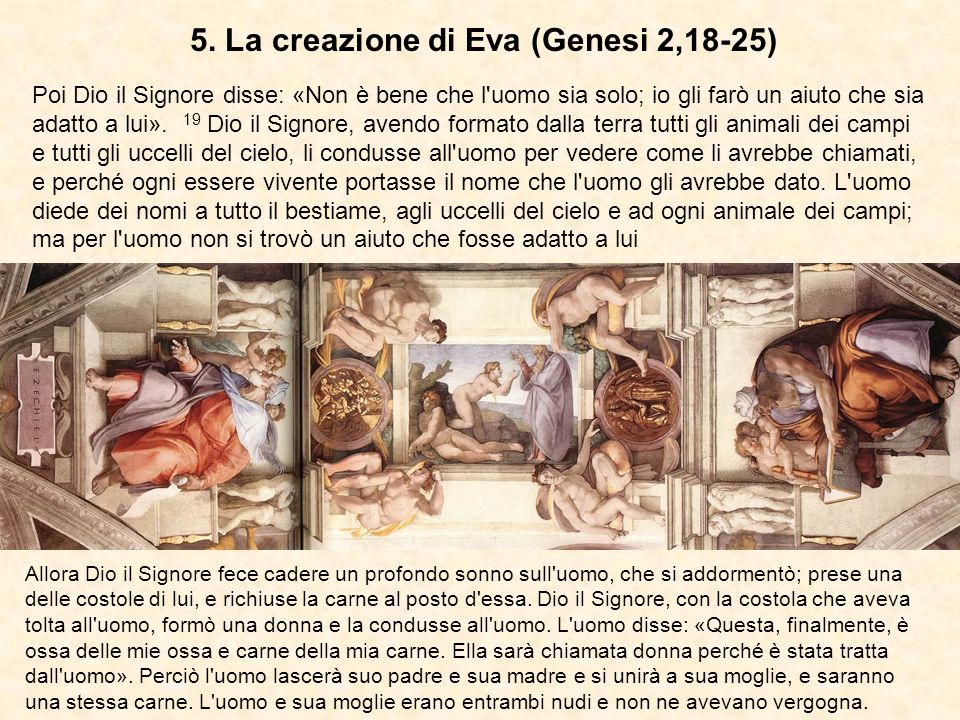 5. La creazione di Eva (Genesi 2,18-25)