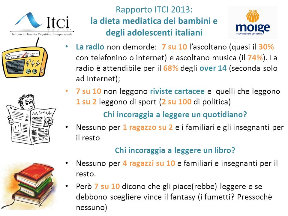 Rapporto ITCI 2013: la dieta mediatica dei bambini e degli adolescenti italiani