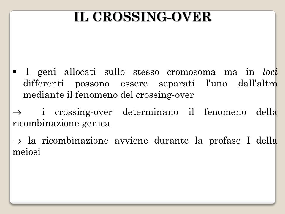 IL CROSSING-OVER