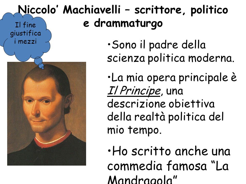 Niccolo’ Machiavelli – scrittore, politico e drammaturgo