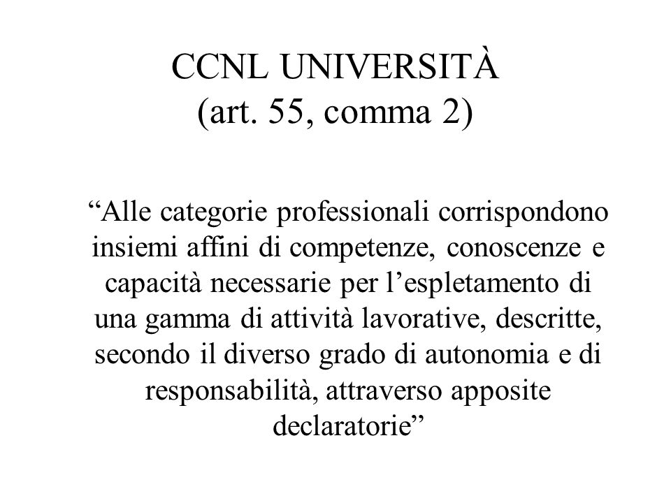 CCNL UNIVERSITÀ (art. 55, comma 2)