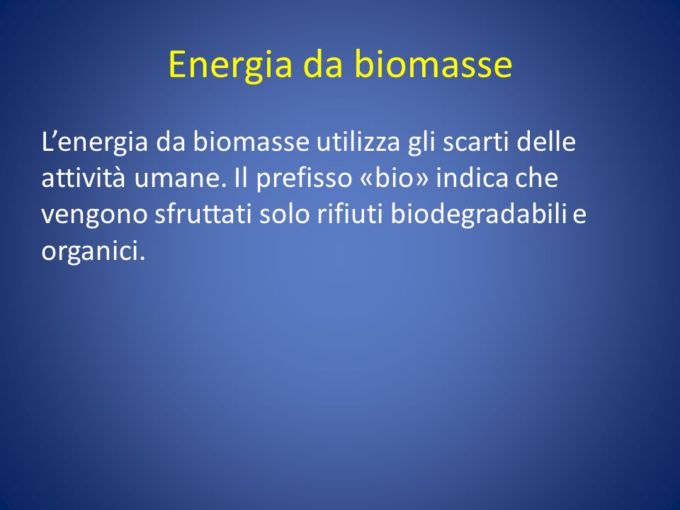 Energia da biomasse