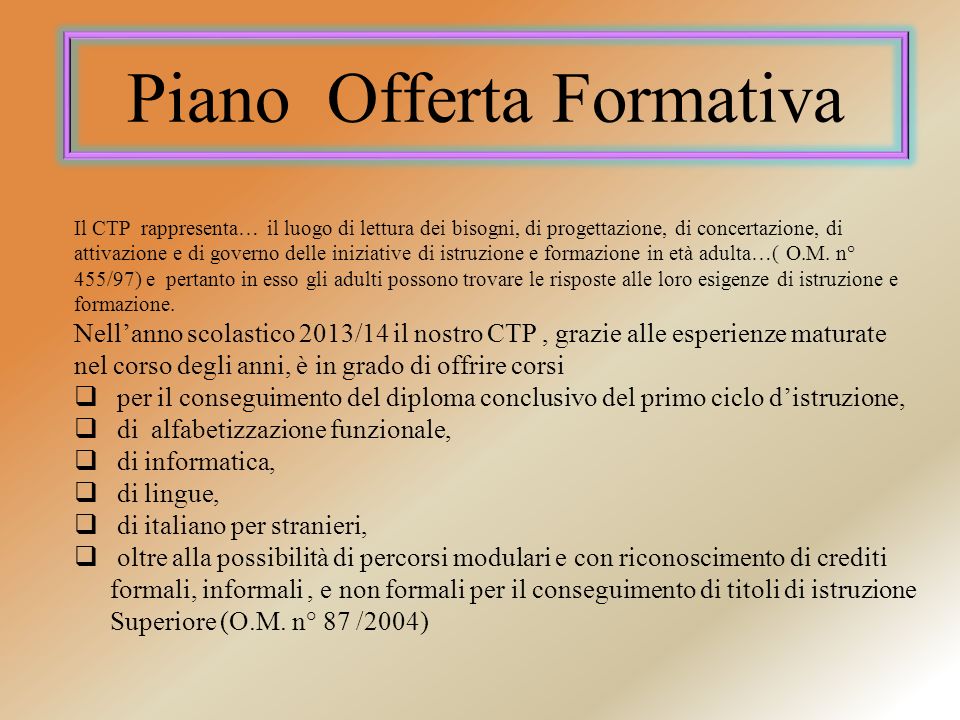 Piano Offerta Formativa