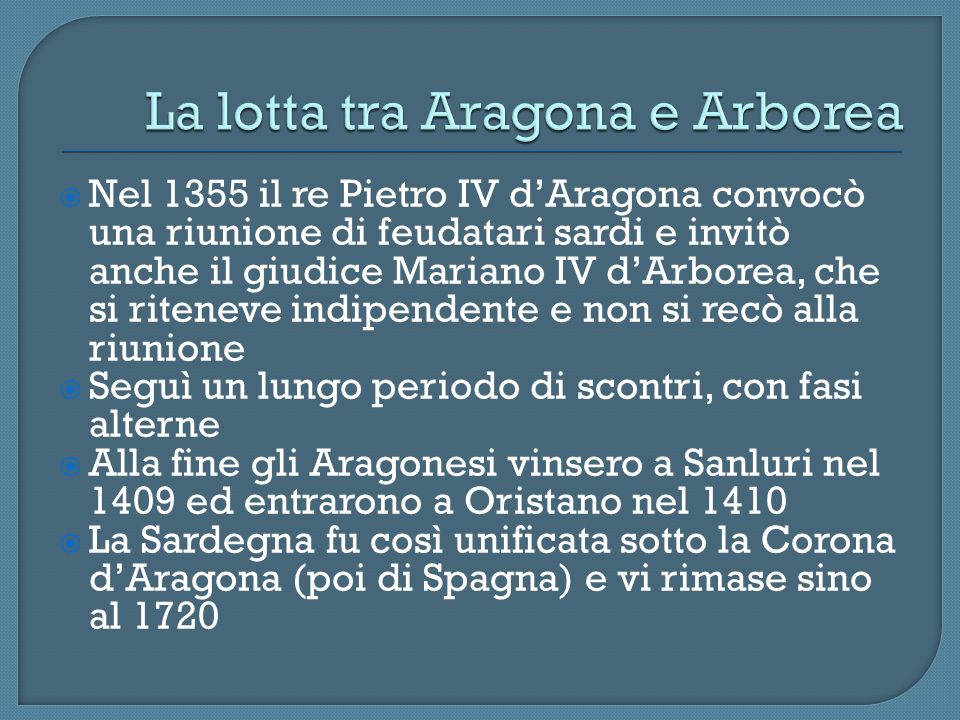 La lotta tra Aragona e Arborea