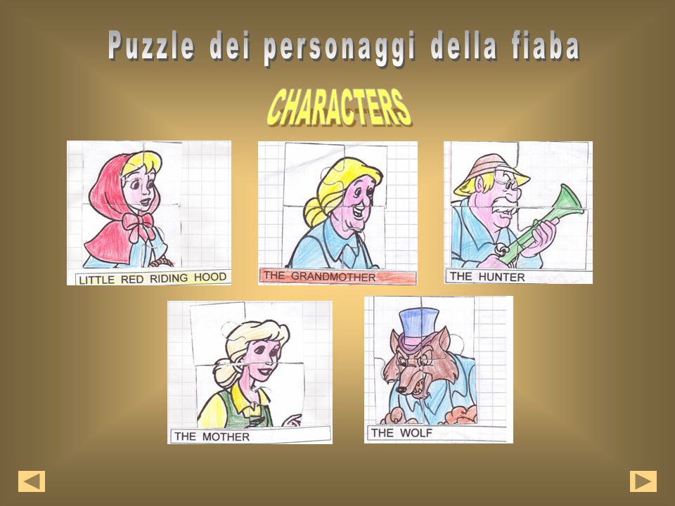 Puzzle dei personaggi della fiaba