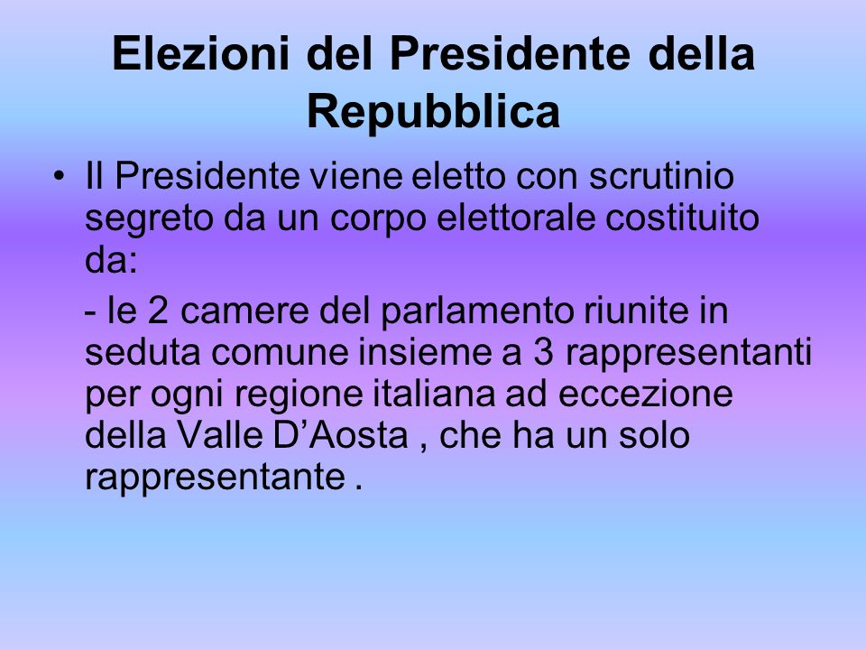 Elezioni del Presidente della Repubblica
