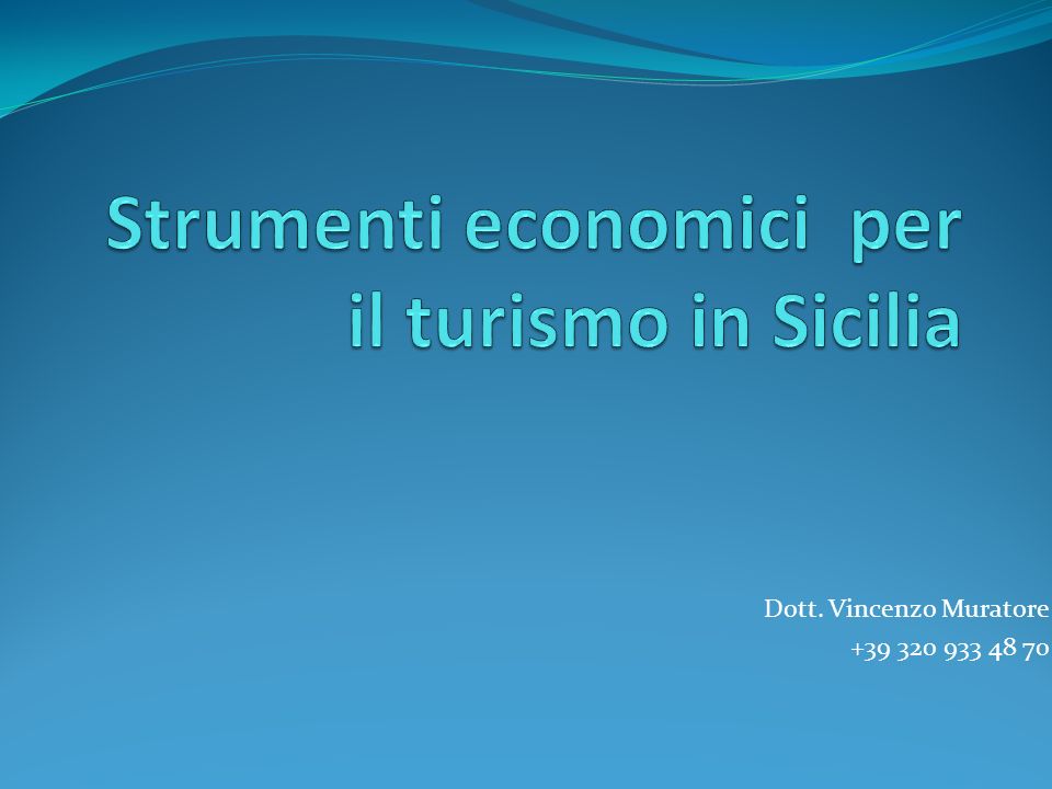 Strumenti economici per il turismo in Sicilia