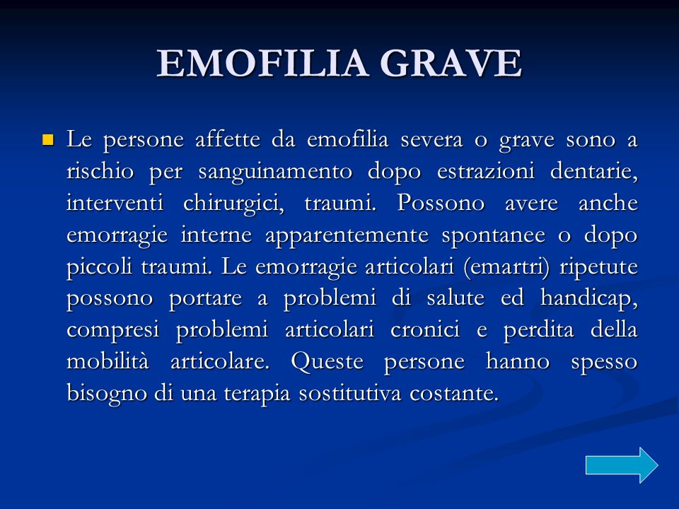 EMOFILIA GRAVE