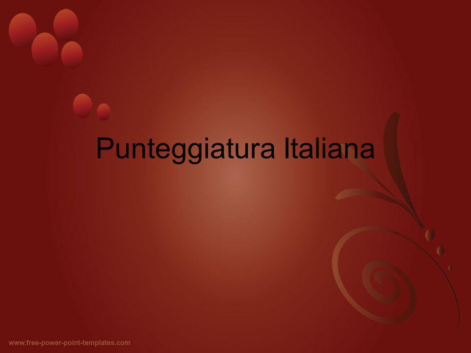 Punteggiatura Italiana