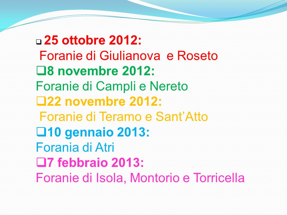 Foranie di Giulianova e Roseto 8 novembre 2012: