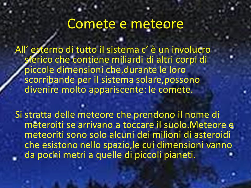 Comete e meteore
