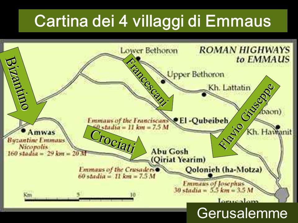 Cartina dei 4 villaggi di Emmaus