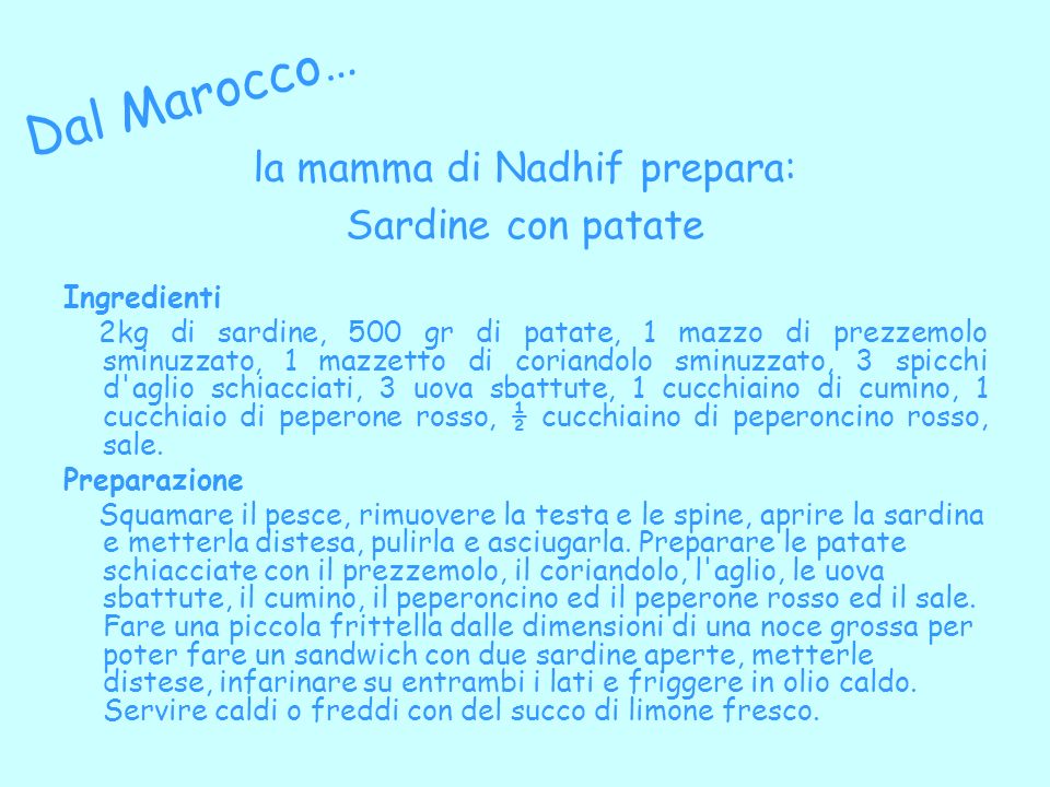 la mamma di Nadhif prepara: