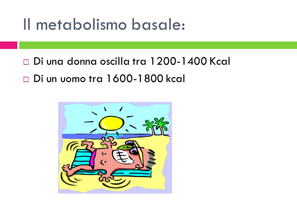 Il metabolismo basale: