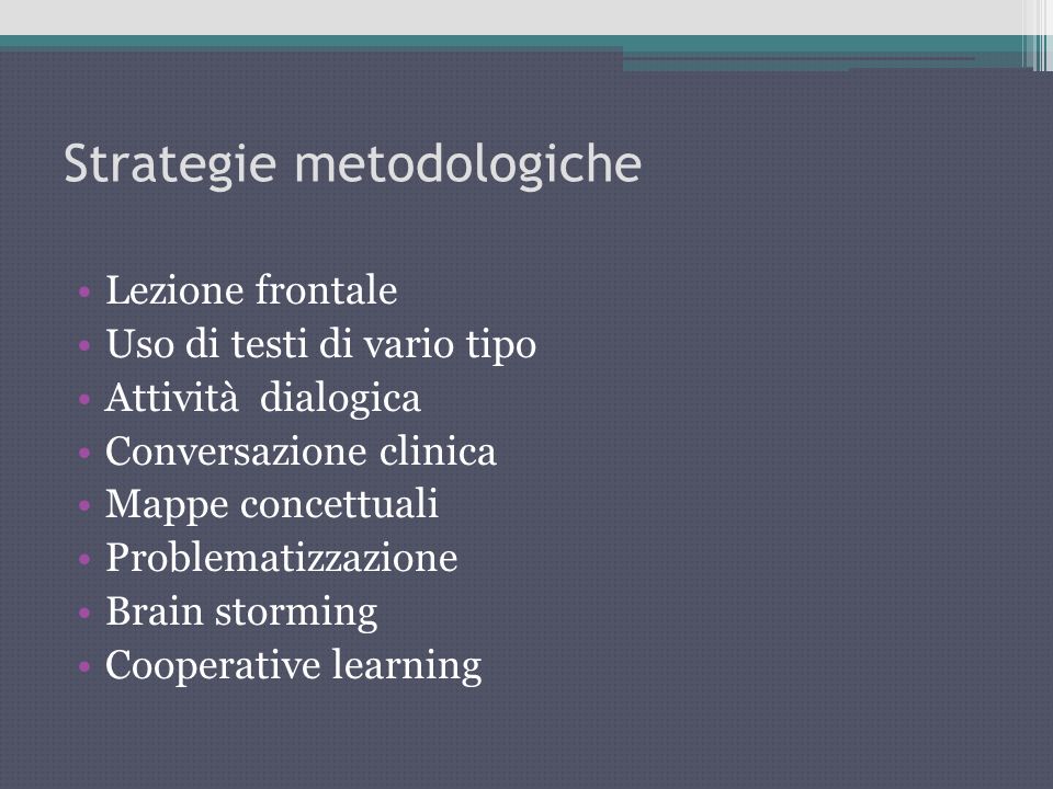 Strategie metodologiche