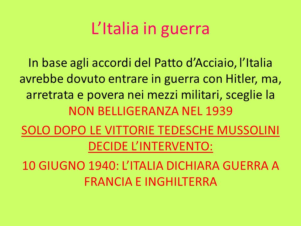 L’Italia in guerra