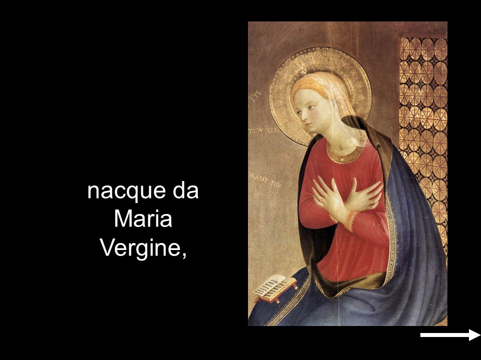 nacque da Maria Vergine,