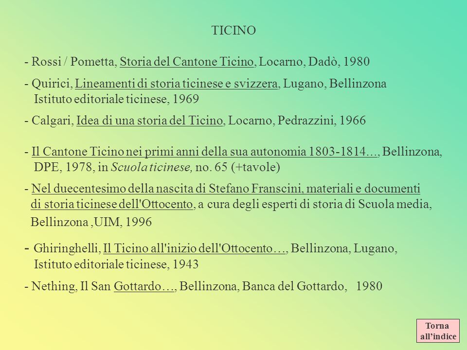 TICINO - Rossi / Pometta, Storia del Cantone Ticino, Locarno, Dadò, Quirici, Lineamenti di storia ticinese e svizzera, Lugano, Bellinzona.